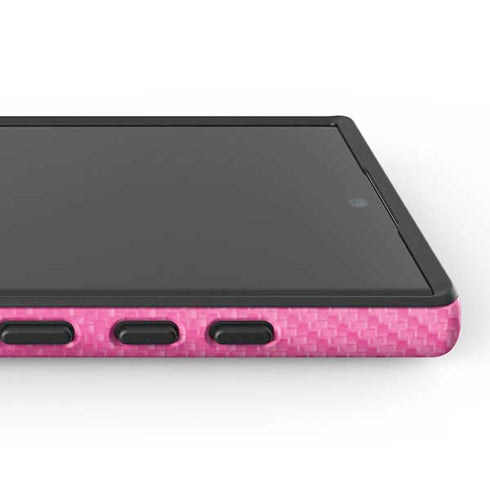 Pink Carbon Fiber Specialty Texture Material Galaxy S24 Ultra Impact Case