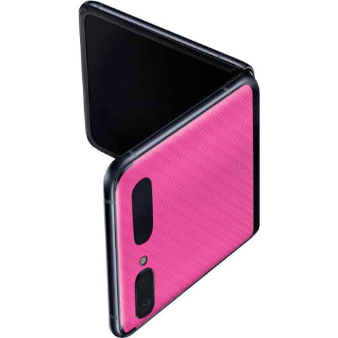 Pink Carbon Fiber Specialty Material Galaxy Z Flip Skin