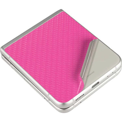 Pink Carbon Fiber Specialty Material Galaxy Z Flip3 5G Skin