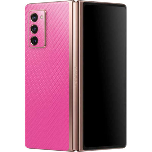 Pink Carbon Fiber Specialty Material Galaxy Z Fold2 5G Skin