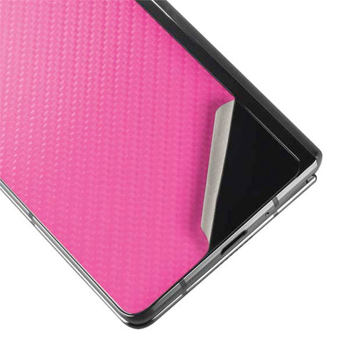 Pink Carbon Fiber Specialty Material Galaxy Z Fold2 5G Skin