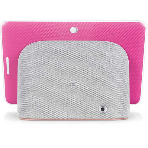 Pink Carbon Fiber Specialty Texture Material Google Home Hub Skin