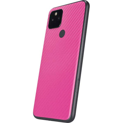 Pink Carbon Fiber Specialty Material Google Pixel 5a Skin