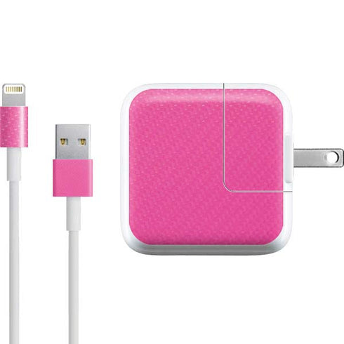Pink Carbon Fiber Specialty Material iPad Charger (10W USB) Skin