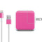 Pink Carbon Fiber Specialty Material iPad Charger (10W USB) Skin