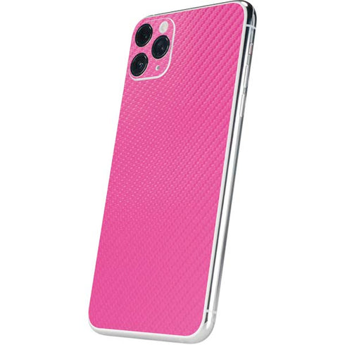 Pink Carbon Fiber Specialty Material iPhone 11 Pro Max Skin