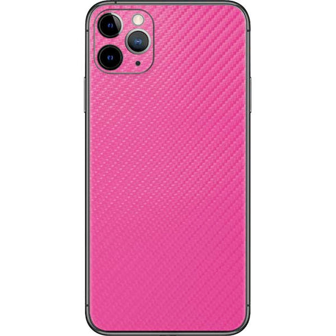 Pink Carbon Fiber Specialty Material iPhone 11 Pro Max Skin