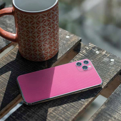 Pink Carbon Fiber Specialty Material iPhone 11 Pro Max Skin