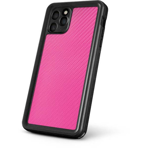 Pink Carbon Fiber Specialty Material iPhone 11 Pro Max Waterproof Case