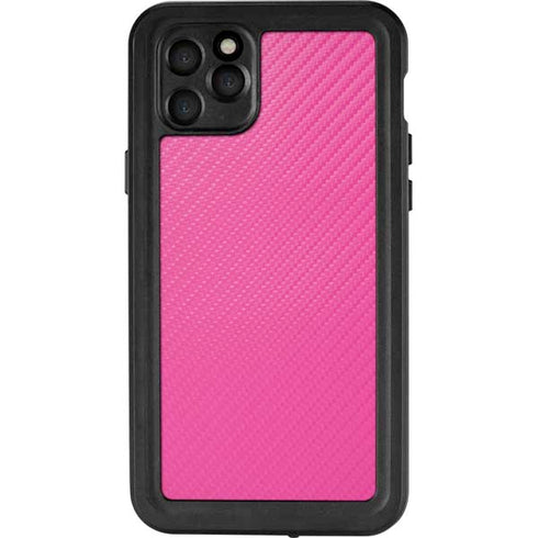 Pink Carbon Fiber Specialty Material iPhone 11 Pro Max Waterproof Case