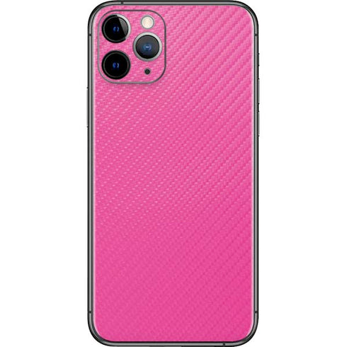 Pink Carbon Fiber Specialty Material iPhone 11 Pro Skin