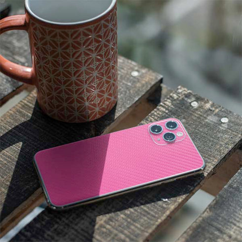 Pink Carbon Fiber Specialty Material iPhone 11 Pro Skin