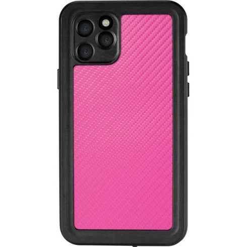 Pink Carbon Fiber Specialty Material iPhone 11 Pro Waterproof Case