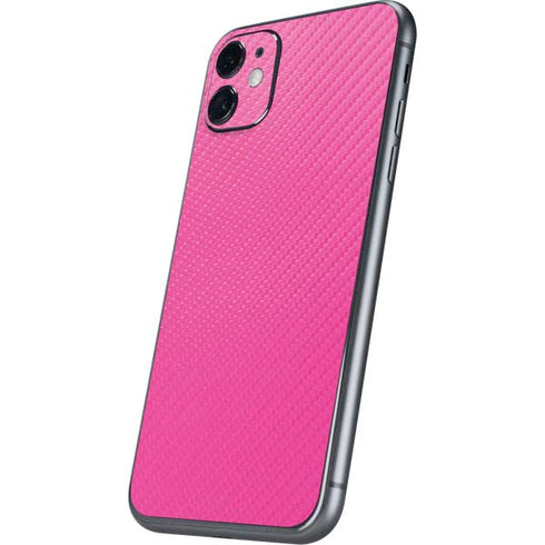 Pink Carbon Fiber Specialty Material iPhone 11 Skin