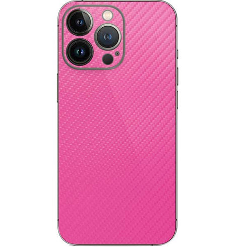 Pink Carbon Fiber Specialty Material iPhone 13 Pro Skin