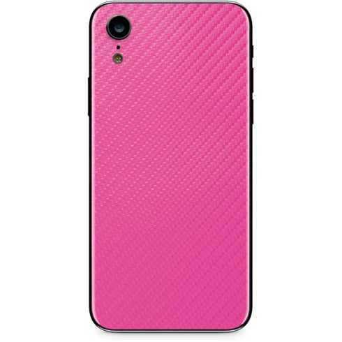 Pink Carbon Fiber Specialty Material iPhone XR Skin