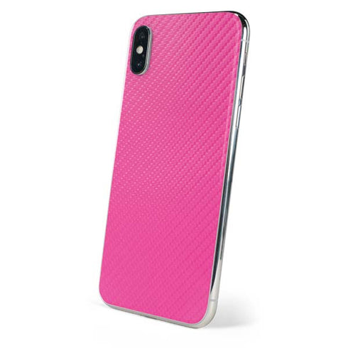 Pink Carbon Fiber Specialty Material iPhone XS Max Skin