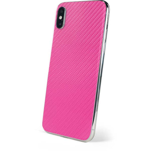 Pink Carbon Fiber Specialty Material iPhone XS Skin