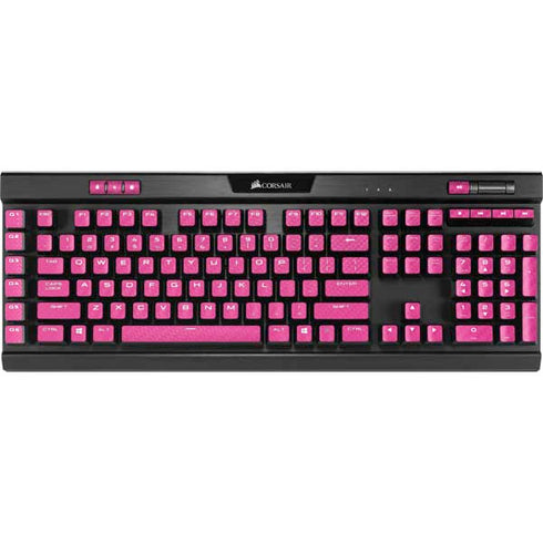 Pink Carbon Fiber Specialty Material K95 RGB PLATINUM Mechanical Gaming Keyboard Skin