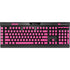 Pink Carbon Fiber Specialty Material K95 RGB PLATINUM Mechanical Gaming Keyboard Skin