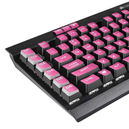 Pink Carbon Fiber Specialty Material K95 RGB PLATINUM Mechanical Gaming Keyboard Skin