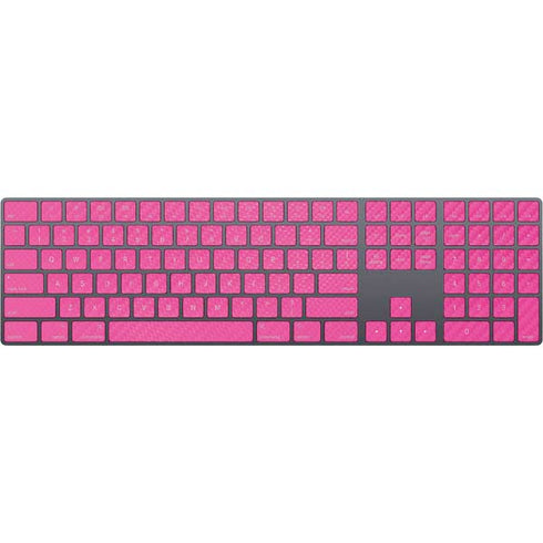 Pink Carbon Fiber Specialty Material Magic Keyboard with Numeric Keypad Skin