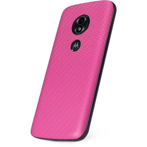 Pink Carbon Fiber Specialty Material Moto E5 Play Skin