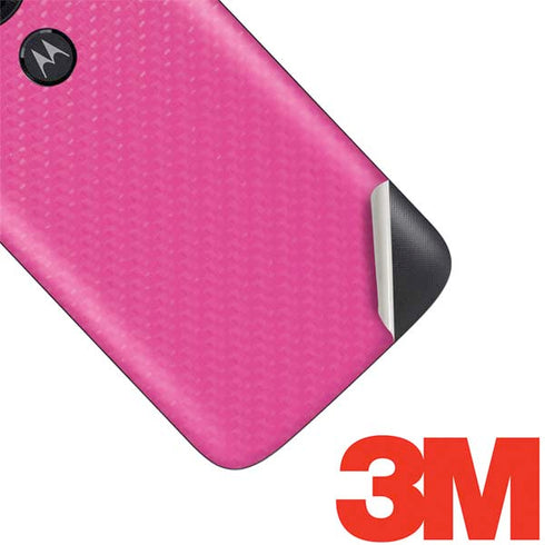 Pink Carbon Fiber Specialty Material Moto E5 Play Skin