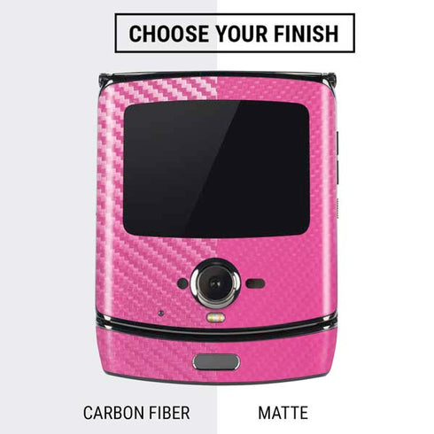 Pink Carbon Fiber Specialty Material Motorola RAZR Skin