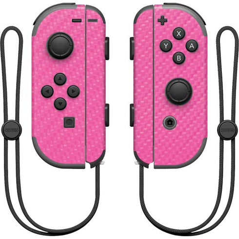 Pink Carbon Fiber Specialty Texture Material Nintendo Joy-Con (L/R) Controller Skin