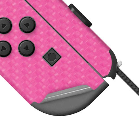 Pink Carbon Fiber Specialty Texture Material Nintendo Joy-Con (L/R) Controller Skin