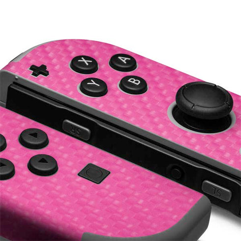 Pink Carbon Fiber Specialty Texture Material Nintendo Joy-Con (L/R) Controller Skin