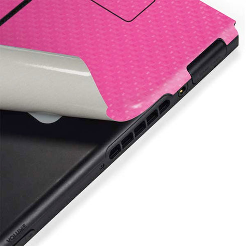 Pink Carbon Fiber Specialty Material Nintendo Switch Bundle Skin