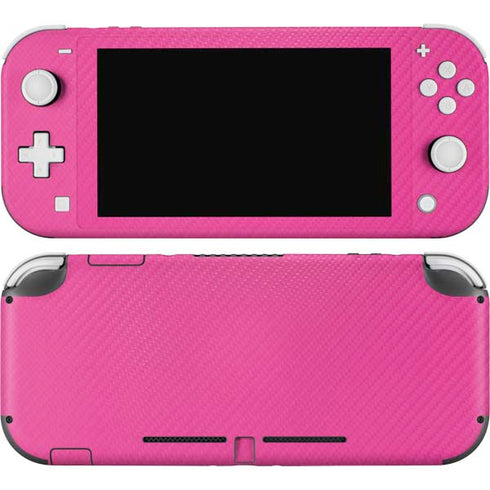 Pink Carbon Fiber Specialty Material Nintendo Switch Lite Skin