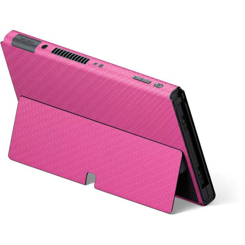 Pink Carbon Fiber Specialty Material Nintendo Switch OLED (2021) Skin