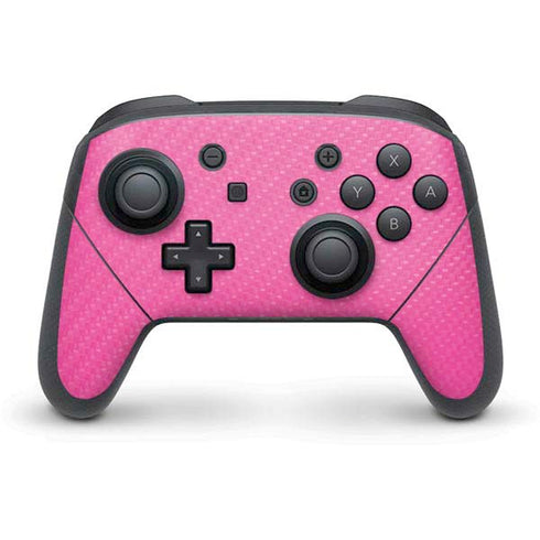 Pink Carbon Fiber Specialty Material Nintendo Switch Pro Controller Skin
