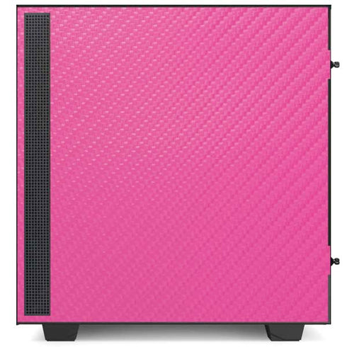 Pink Carbon Fiber Specialty Material NZXT H510 Compact ATX Mid-Tower Case Skin