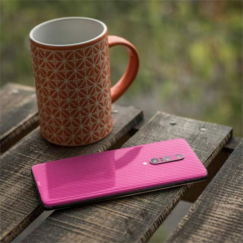 Pink Carbon Fiber Specialty Material OnePlus 7 Pro Skin