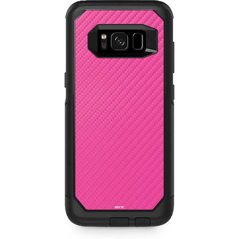 Pink Carbon Fiber Specialty Texture Material Otterbox Commuter Galaxy Skin