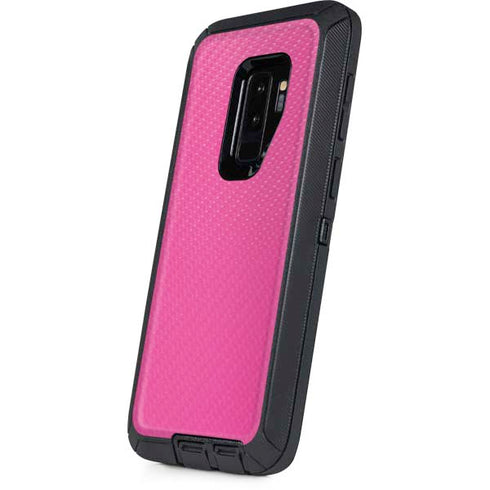 Pink Carbon Fiber Specialty Texture Material Otterbox Defender Galaxy Skin