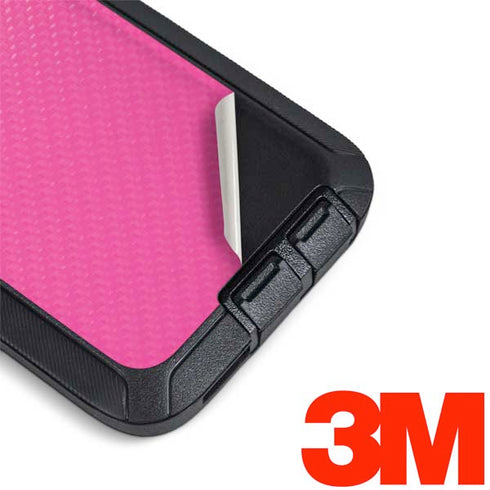 Pink Carbon Fiber Specialty Texture Material Otterbox Defender Galaxy Skin