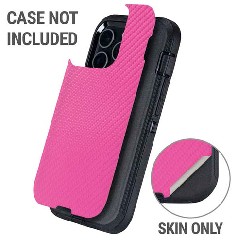 Pink Carbon Fiber Specialty Texture Material Otterbox Defender iPhone Skin