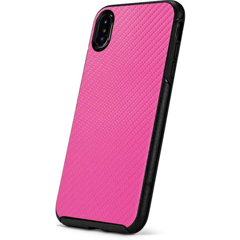 Pink Carbon Fiber Specialty Texture Material Otterbox Symmetry iPhone Skin