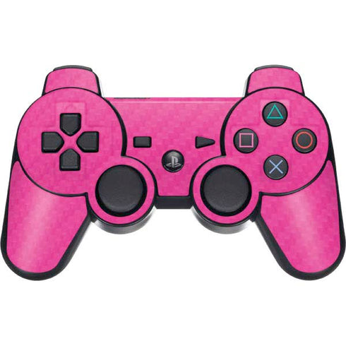 Pink Carbon Fiber Specialty Material PS3 Dual Shock wireless controller Skin