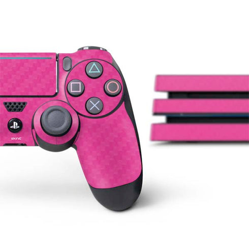 Pink Carbon Fiber Specialty Material PS4 Pro Bundle Skin