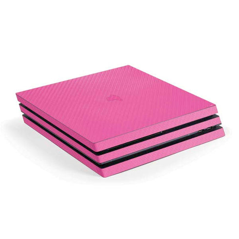 Pink Carbon Fiber Specialty Material PS4 Pro Console Skin