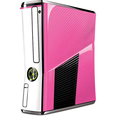 Pink Carbon Fiber Specialty Material Xbox 360 Slim (2010) Skin