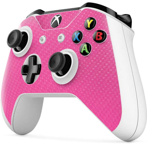 Pink Carbon Fiber Specialty Material Xbox One S All-Digital Edition Bundle Skin