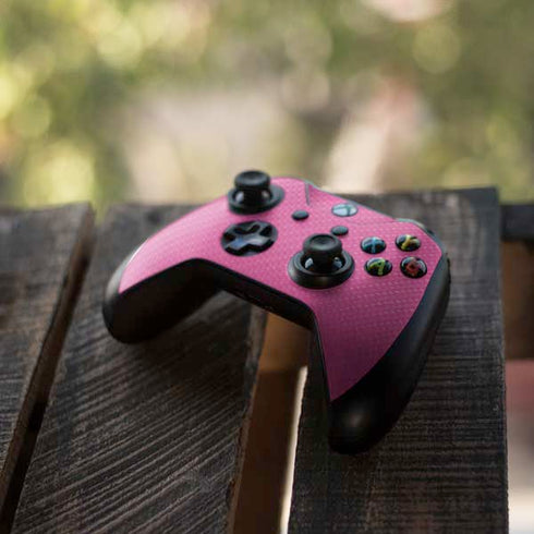 Pink Carbon Fiber Specialty Material Xbox One X Controller Skin