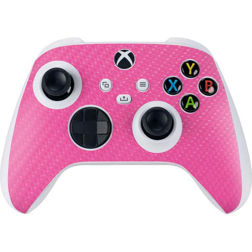 Pink Carbon Fiber Specialty Material Xbox Series S Controller Skin
